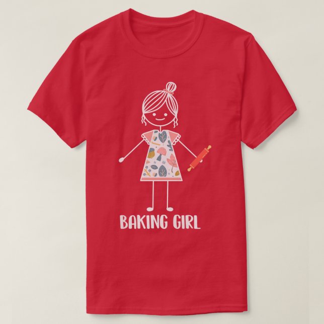 Baking Girl  Bakery Baker  T-Shirt (Design Front)