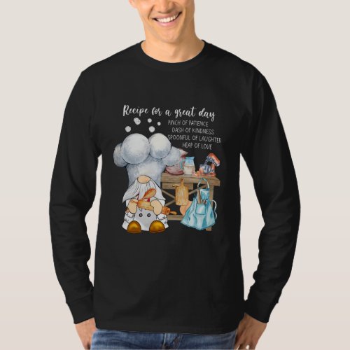 Baking Gnome Lovers Chef Cute Gnomes Funny Quote T_Shirt