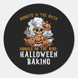 Baking Halloween Trick Or Treat Baker Cupcake Bake Classic Round Sticker