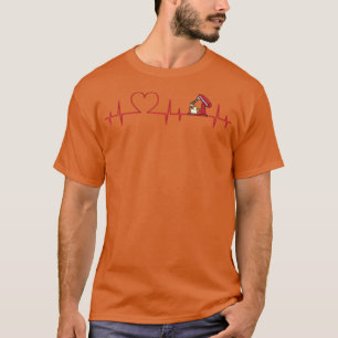baking heartbeat pastry cook lovers baker chef hea T-Shirt