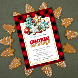 Baking Holiday Cookie Exchange Invitation