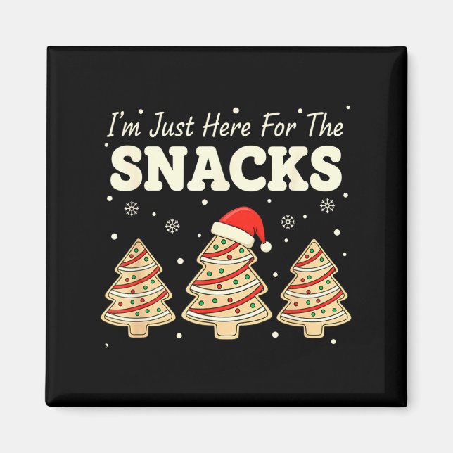 Baking I'm Just Here For The Snacks Christmas Cook Magnet (Front)