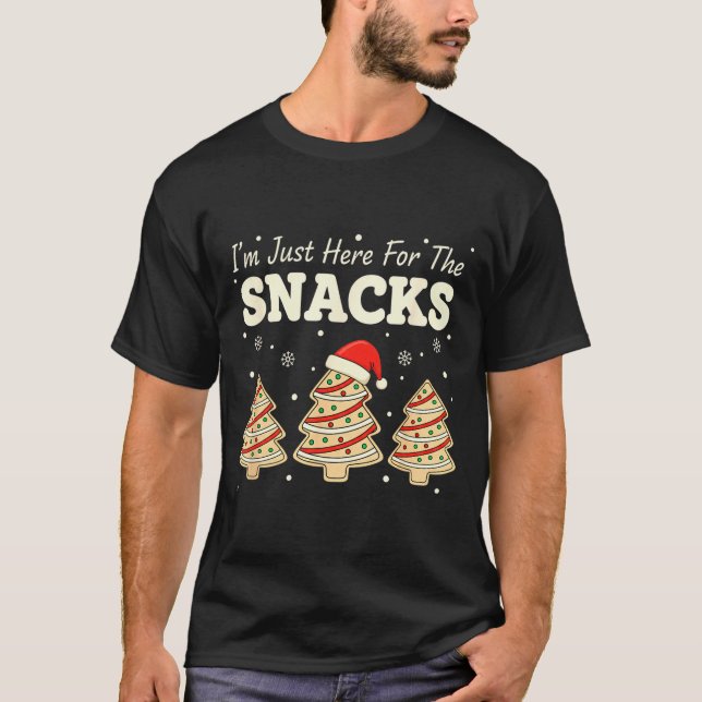 Baking I'm Just Here For The Snacks Christmas Cook T-Shirt (Front)