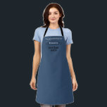 Baking Inspector Funny BlueTypography Kitchen Apron<br><div class="desc">Have some fun with this typography style baking themed apron with your own monogrammed name. Perfect for baking with Grandma, kids, Mom. Fun for cookie exchange parties. Perfect for corporate baking events. Fun quote "Living Life One Delicious Bite At A Time. Features a rolling pin with spot for your name....</div>