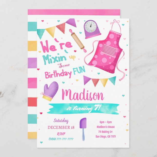 Baking Invitation (Front/Back)