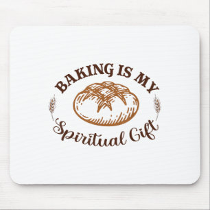 Baking Is My Sritual Gift Funny Bake Lover Pastry Mouse Pad