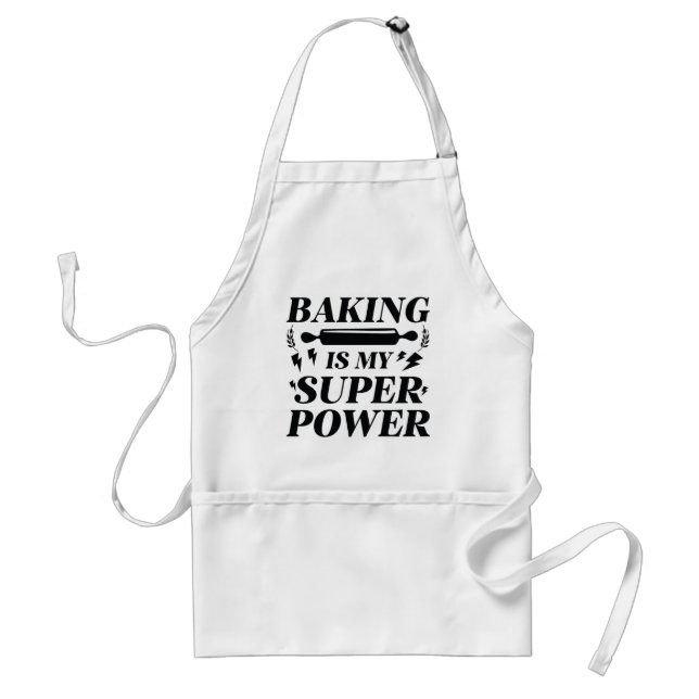 Baking Is My Superpower Adult Apron (Front)