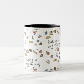 Baking Is My Therapy, Illustration Mug