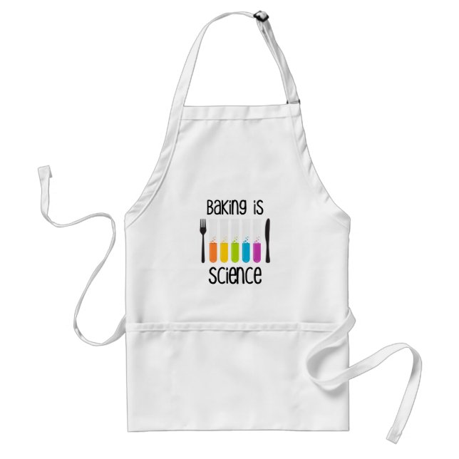 Baking is Science // Cute Baking Quote Adult Apron (Front)