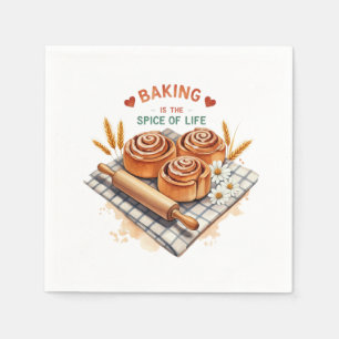 Baking Is The Spice Of Life – Cinnamon Roll Napkins
