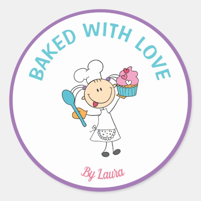 Baking Labels Personalized With a Name (Front)