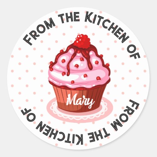 Baking labelsstickers From the kitchen of Classic Round Sticker