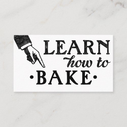 Baking Lessons Business Cards _ Cool Vintage