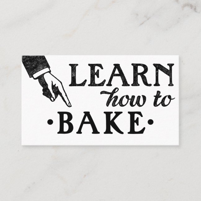 Baking Lessons Business Cards – Fun Retro Vintage