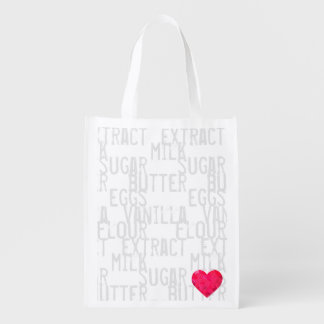Baking List Grocery Bag