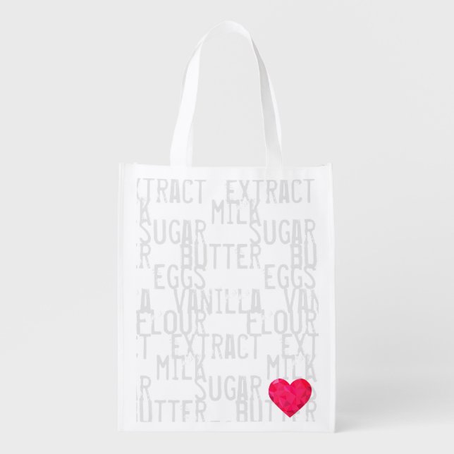 Baking List Grocery Bag (Front)