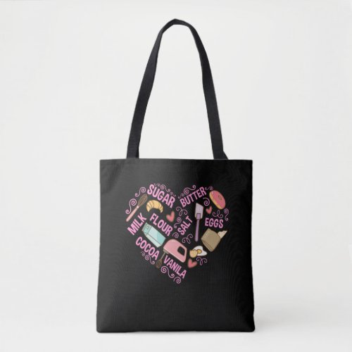 Baking Love Baker Tools Pastry Chef Butter Eggs Tote Bag