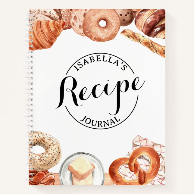 Baking Love Customizable Recipe Book (Front)