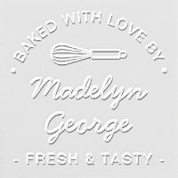 Baking Love Pre-made Bakery Logo Custom Embosser