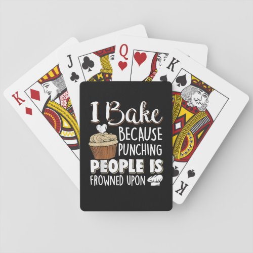 Baking Lover Punching People _ Baker  Cupcake  Playing Cards