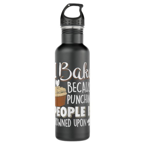 Baking Lover Punching People _ Baker  Cupcake  Stainless Steel Water Bottle