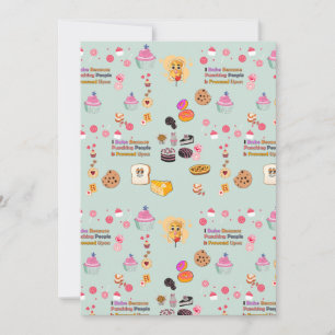 Baking Lovers Gift: I Bake Because Punching People Invitation