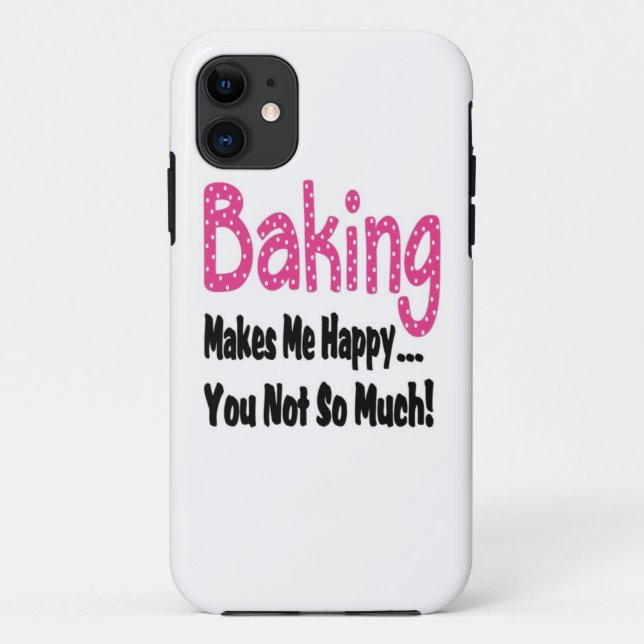 Baking Makes Me Happy Case-Mate iPhone Case (Back)