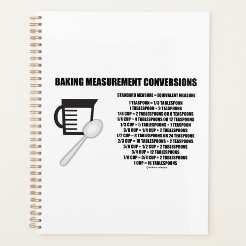 Baking Measurement Conversions Measure For Cooking Planner