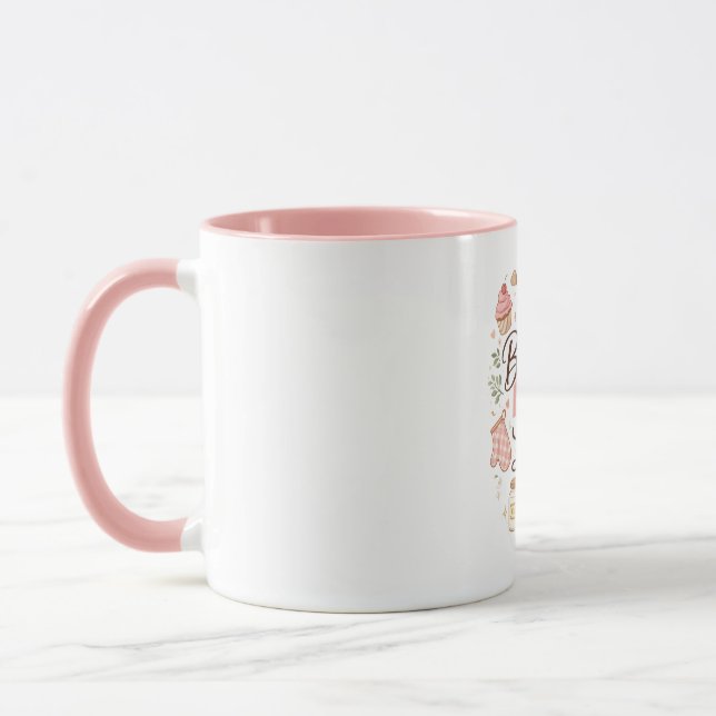 Baking Mom Life Coffee Mug - Cute Pastel Kitchen A (Left)