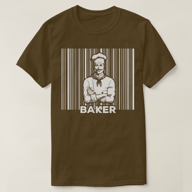 Baking Muffins Cookie Cakes Pastries - Barcode Bak T-Shirt (Design Front)