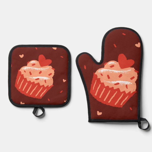 Baking Oven Mitt & Pot Holder Set (Front)