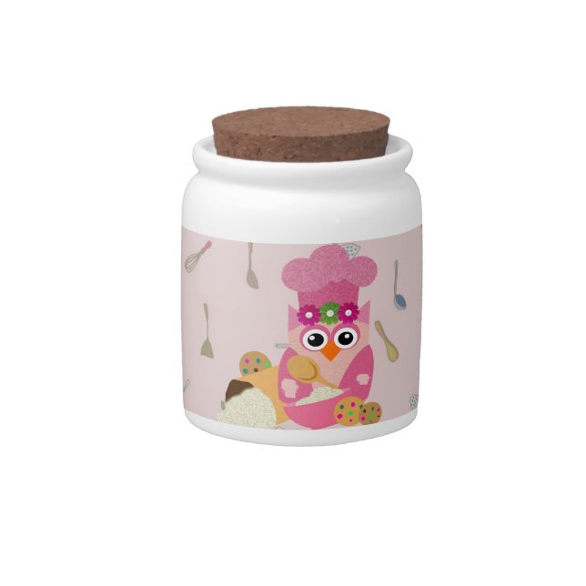 Baking Owl Candy Jar (Front)