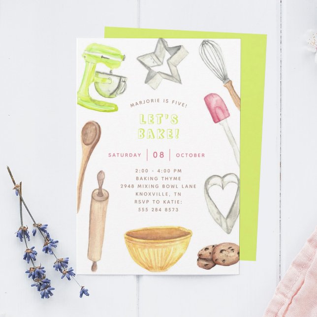 Baking Party Birthday Invitations (Creator Uploaded)
