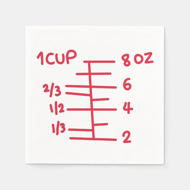 Baking Party Measuring Cup Napkin (Front)