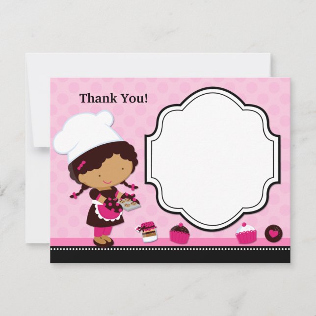 Baking Party Thank You Card (Front)