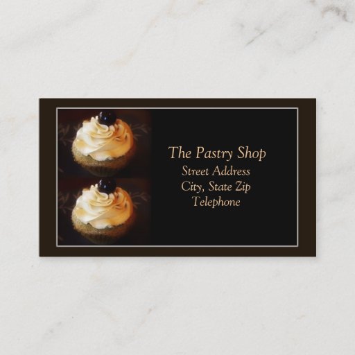 Customizable Baking/Pastry Shop Business Cards