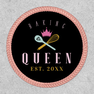 Baking Queen Bakers Whisk & Spoon Crown Emblem Patch