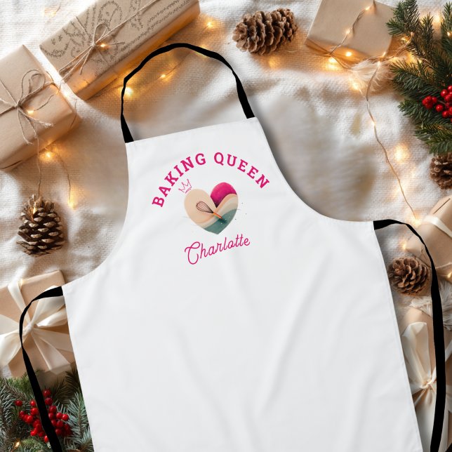 Baking Queen - Heart - Custom Apron (Baking Queen - Heart - Custom Apron)