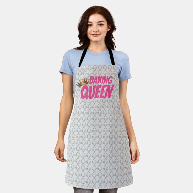 Baking Queen Pattern for Cake and Sweets Lovers Apron (Worn)