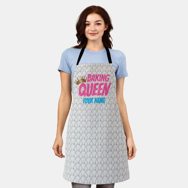 Baking Queen Pattern for Cake and Sweets Lovers Apron (Worn)