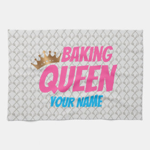Baking Queen Pattern for Cake and Sweets Lovers Kitchen Towel