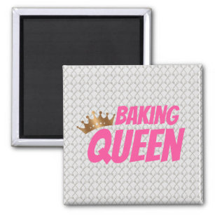 Baking Queen Pattern for Cake and Sweets Lovers Magnet
