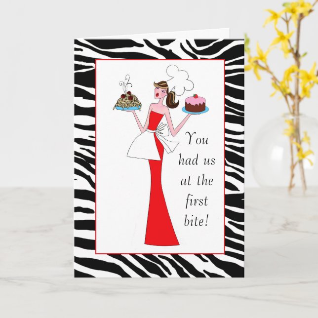 Baking Queen - “You had us at the first bite!” Card (Yellow Flower)