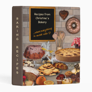 Baking Recipes Collection with Your Name Mini Binder