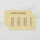 BAKING Simple Style V36 BUTTER and CHOCOLATE Business Card (Front/Back)