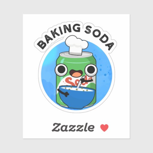 Baking Soda Funny Soda Pop Pun Sticker Zazzle