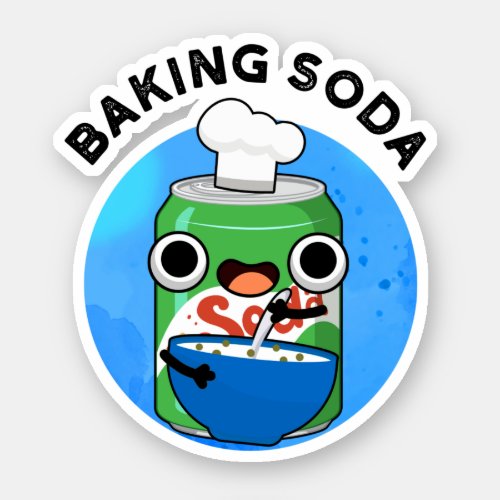 Baking Soda Funny Soda Pop Pun Sticker