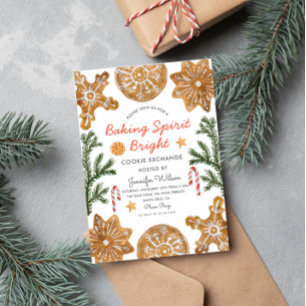 Baking Spirit Bright Cookie Exchange Party Invitation