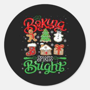 Baking Spirit Bright Donut Christmas Tree Xmas Coo Classic Round Sticker