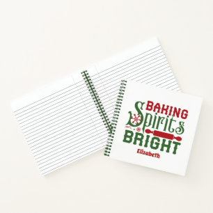 Baking Spirits Bright add name add your own recipe Notebook